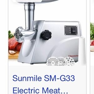 Sunmile Electric Meat Grinder in Silvermeat grinder never used